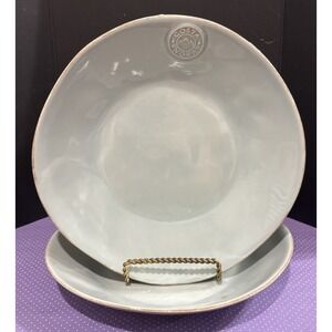 Costa Nova Deep Round Plate Plates Pasta Turquoise Portugal‎ 10 Inch Set Of 2